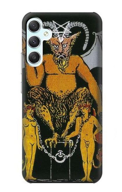 W3740 Tarot Card The Devil Hard Case and Leather Flip Case For Samsung Galaxy A34 5G