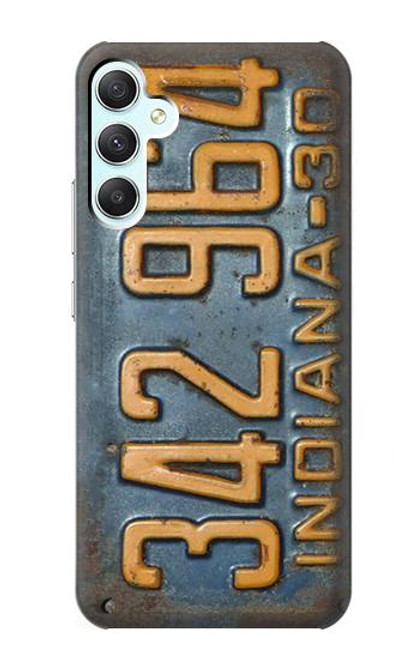 W3750 Vintage Vehicle Registration Plate Hard Case and Leather Flip Case For Samsung Galaxy A34 5G