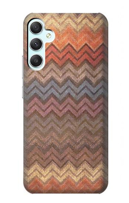 W3752 Zigzag Fabric Pattern Graphic Printed Hard Case and Leather Flip Case For Samsung Galaxy A34 5G
