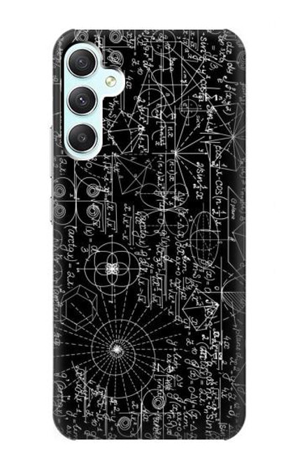 W3808 Mathematics Blackboard Hard Case and Leather Flip Case For Samsung Galaxy A34 5G