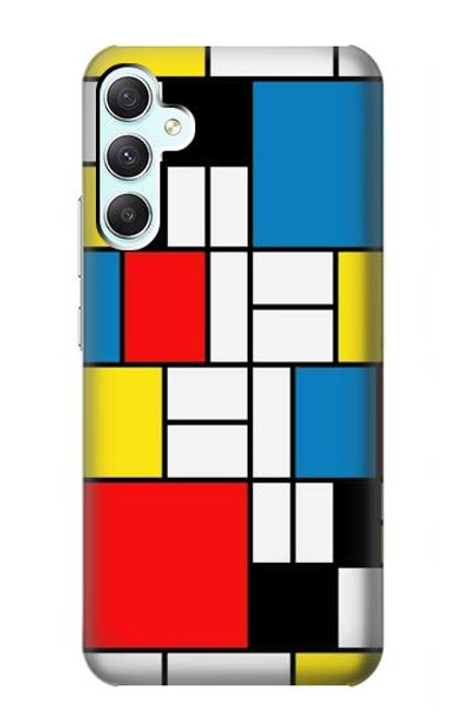 W3814 Piet Mondrian Line Art Composition Hard Case and Leather Flip Case For Samsung Galaxy A34 5G