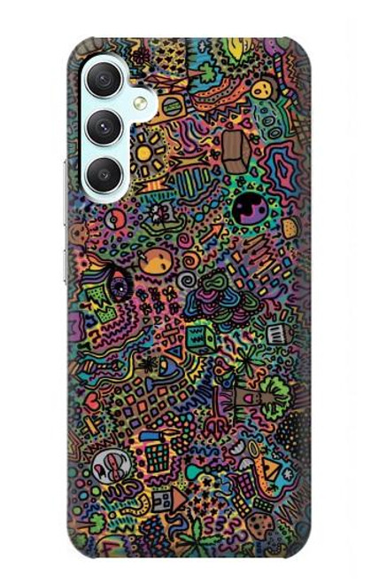 W3815 Psychedelic Art Hard Case and Leather Flip Case For Samsung Galaxy A34 5G