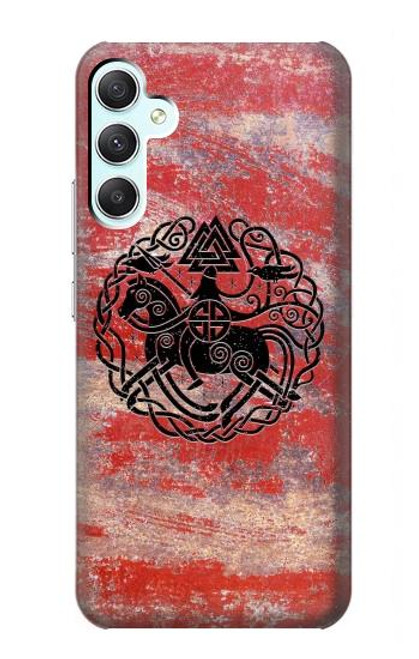W3831 Viking Norse Ancient Symbol Hard Case and Leather Flip Case For Samsung Galaxy A34 5G