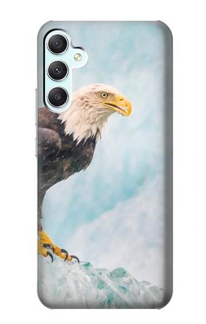 W3843 Bald Eagle On Ice Hard Case and Leather Flip Case For Samsung Galaxy A34 5G