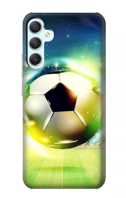 W3844 Glowing Football Soccer Ball Hard Case and Leather Flip Case For Samsung Galaxy A34 5G