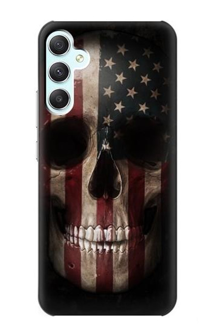 W3850 American Flag Skull Hard Case and Leather Flip Case For Samsung Galaxy A34 5G