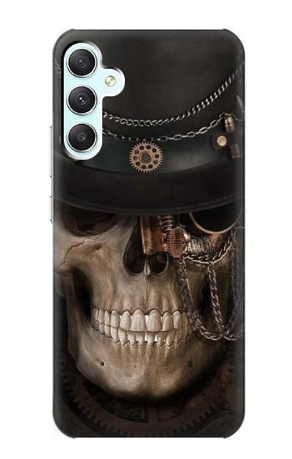 W3852 Steampunk Skull Hard Case and Leather Flip Case For Samsung Galaxy A34 5G