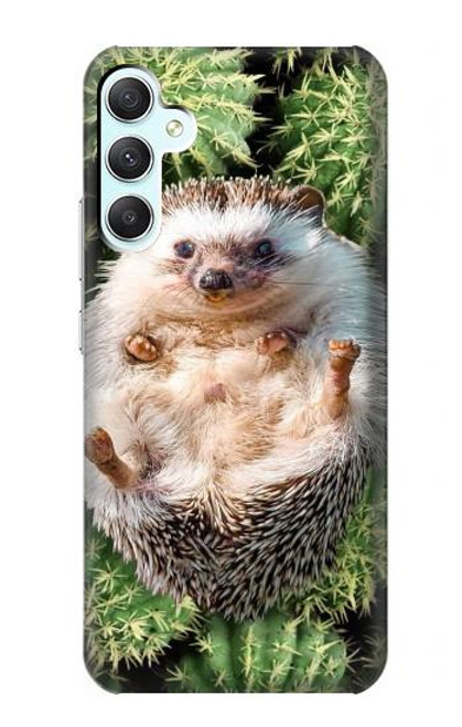 W3863 Pygmy Hedgehog Dwarf Hedgehog Paint Hard Case and Leather Flip Case For Samsung Galaxy A34 5G