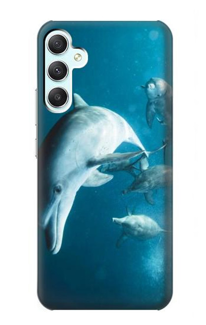 W3878 Dolphin Hard Case and Leather Flip Case For Samsung Galaxy A34 5G