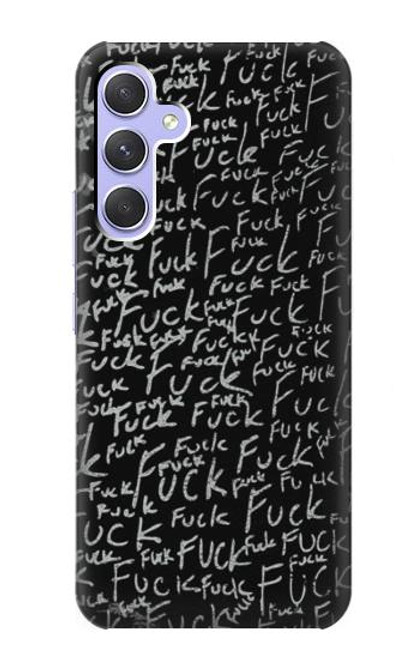 W3478 Funny Words Blackboard Hard Case and Leather Flip Case For Samsung Galaxy A54 5G