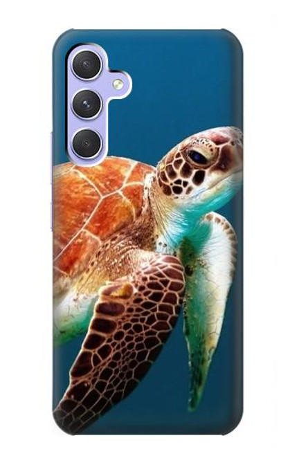 W3497 Green Sea Turtle Hard Case and Leather Flip Case For Samsung Galaxy A54 5G