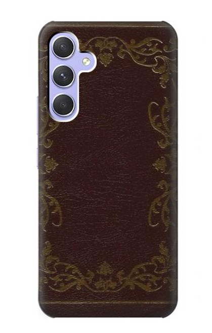 W3553 Vintage Book Cover Hard Case and Leather Flip Case For Samsung Galaxy A54 5G