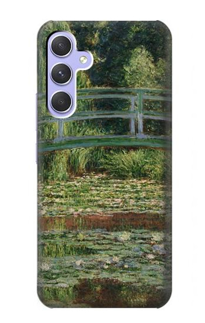 W3674 Claude Monet Footbridge and Water Lily Pool Hard Case and Leather Flip Case For Samsung Galaxy A54 5G