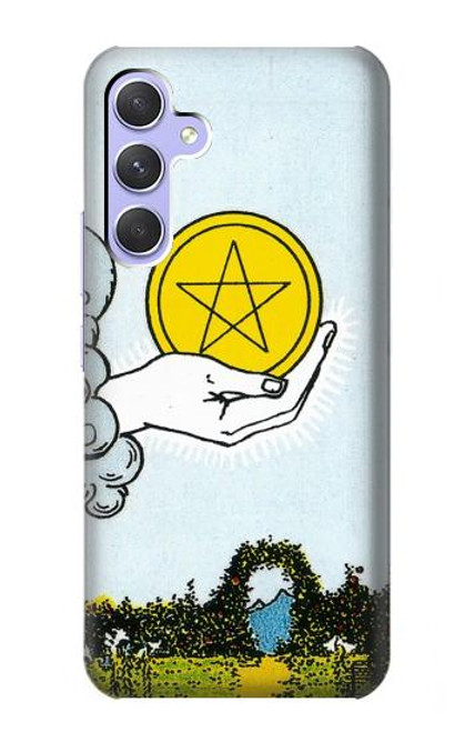 W3722 Tarot Card Ace of Pentacles Coins Hard Case and Leather Flip Case For Samsung Galaxy A54 5G