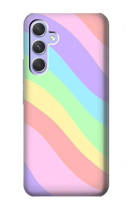 W3810 Pastel Unicorn Summer Wave Hard Case and Leather Flip Case For Samsung Galaxy A54 5G