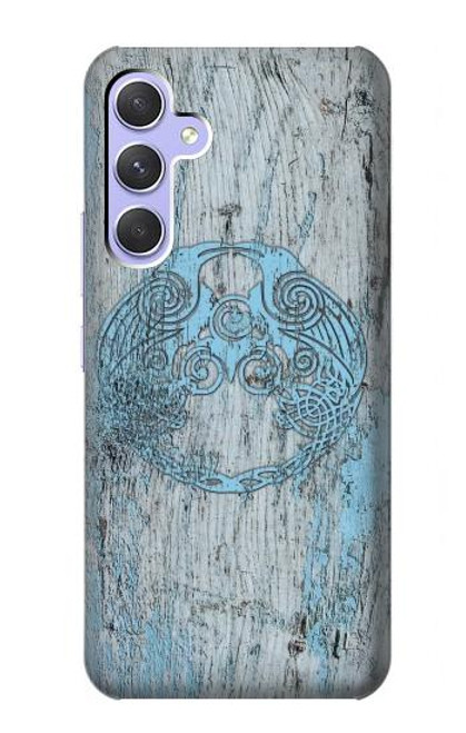 W3829 Huginn And Muninn Twin Ravens Norse Hard Case and Leather Flip Case For Samsung Galaxy A54 5G