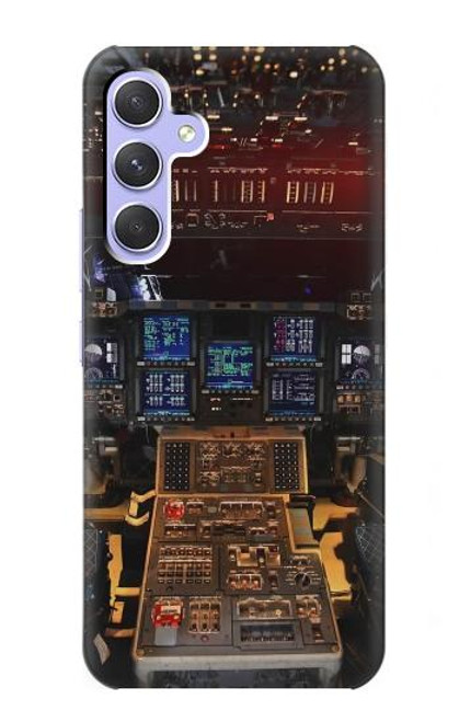 W3836 Airplane Cockpit Hard Case and Leather Flip Case For Samsung Galaxy A54 5G