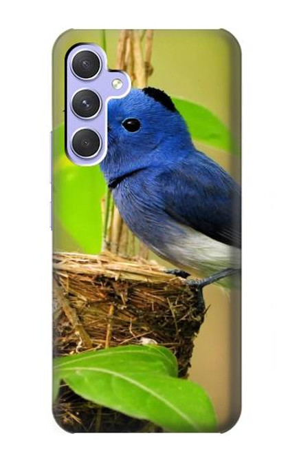 W3839 Bluebird of Happiness Blue Bird Hard Case and Leather Flip Case For Samsung Galaxy A54 5G