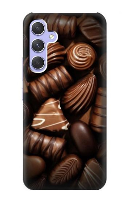 W3840 Dark Chocolate Milk Chocolate Lovers Hard Case and Leather Flip Case For Samsung Galaxy A54 5G