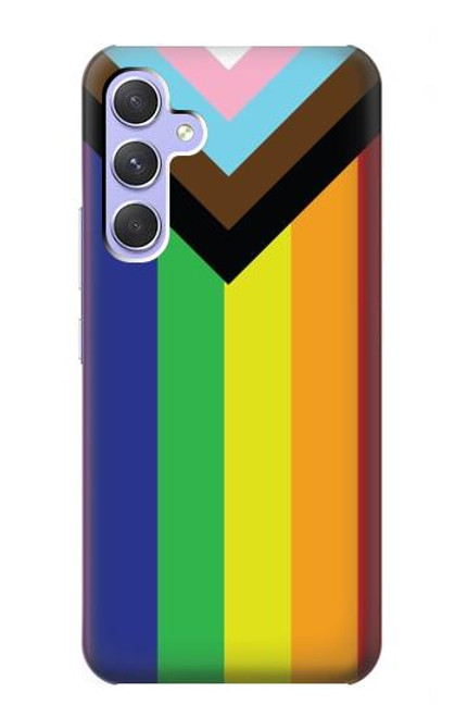 W3846 Pride Flag LGBT Hard Case and Leather Flip Case For Samsung Galaxy A54 5G
