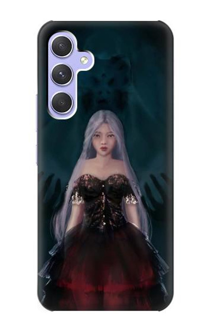 W3847 Lilith Devil Bride Gothic Girl Skull Grim Reaper Hard Case and Leather Flip Case For Samsung Galaxy A54 5G