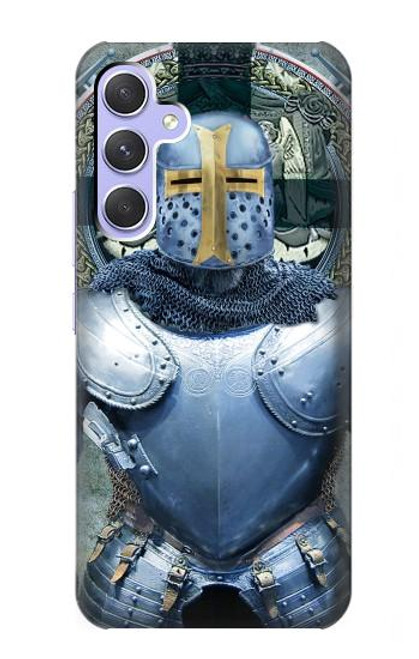 W3864 Medieval Templar Heavy Armor Knight Hard Case and Leather Flip Case For Samsung Galaxy A54 5G