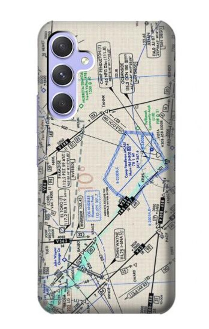W3882 Flying Enroute Chart Hard Case and Leather Flip Case For Samsung Galaxy A54 5G