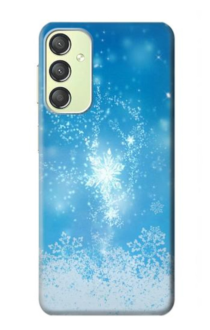 W2923 Frozen Snow Spell Magic Hard Case and Leather Flip Case For Samsung Galaxy A24 4G