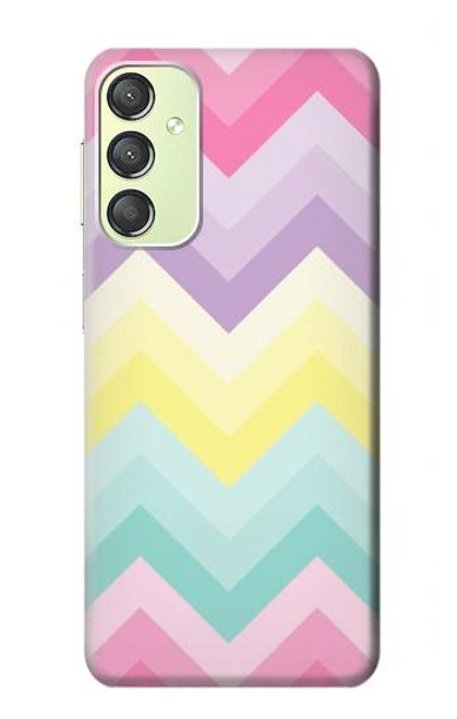 W3514 Rainbow Zigzag Hard Case and Leather Flip Case For Samsung Galaxy A24 4G