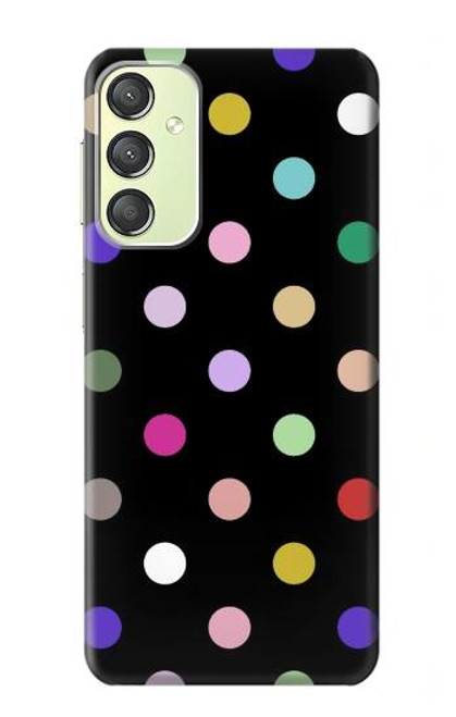 W3532 Colorful Polka Dot Hard Case and Leather Flip Case For Samsung Galaxy A24 4G