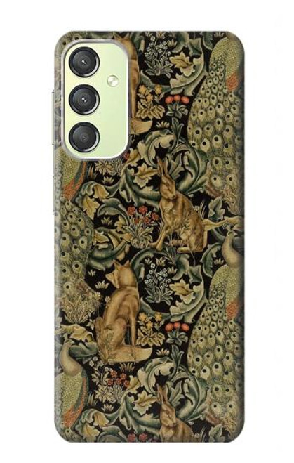 W3661 William Morris Forest Velvet Hard Case and Leather Flip Case For Samsung Galaxy A24 4G