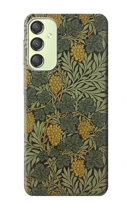 W3662 William Morris Vine Pattern Hard Case and Leather Flip Case For Samsung Galaxy A24 4G