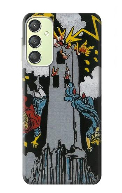 W3745 Tarot Card The Tower Hard Case and Leather Flip Case For Samsung Galaxy A24 4G