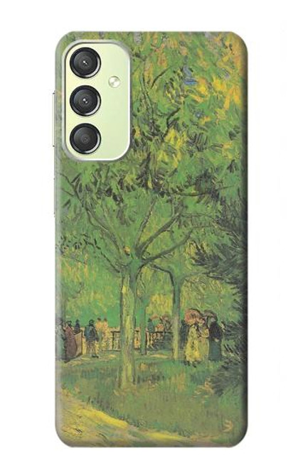 W3748 Van Gogh A Lane in a Public Garden Hard Case and Leather Flip Case For Samsung Galaxy A24 4G