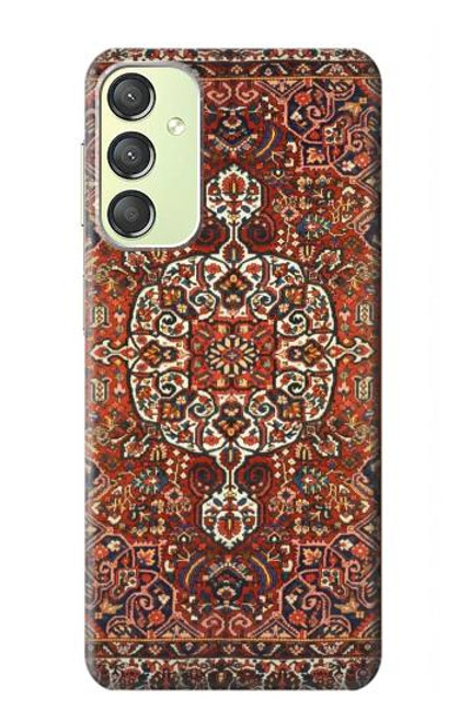 W3813 Persian Carpet Rug Pattern Hard Case and Leather Flip Case For Samsung Galaxy A24 4G