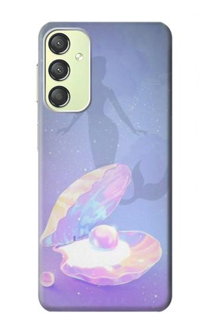 W3823 Beauty Pearl Mermaid Hard Case and Leather Flip Case For Samsung Galaxy A24 4G