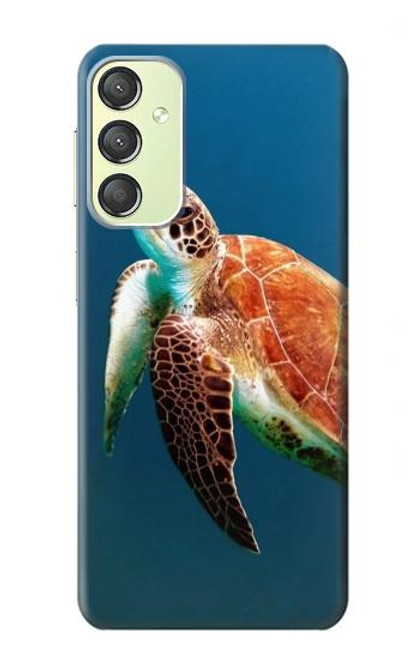 W3899 Sea Turtle Hard Case and Leather Flip Case For Samsung Galaxy A24 4G