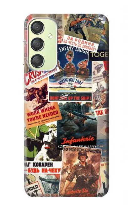 W3905 Vintage Army Poster Hard Case and Leather Flip Case For Samsung Galaxy A24 4G