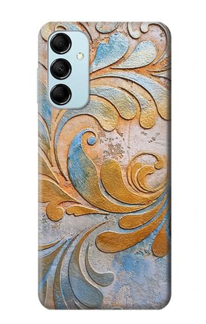 W3875 Canvas Vintage Rugs Hard Case and Leather Flip Case For Samsung Galaxy M14