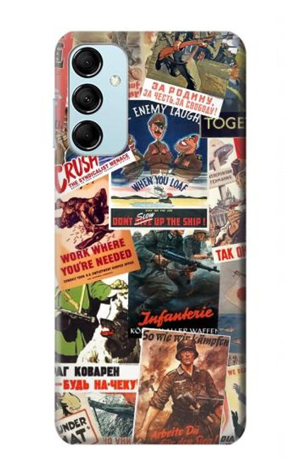 W3905 Vintage Army Poster Hard Case and Leather Flip Case For Samsung Galaxy M14