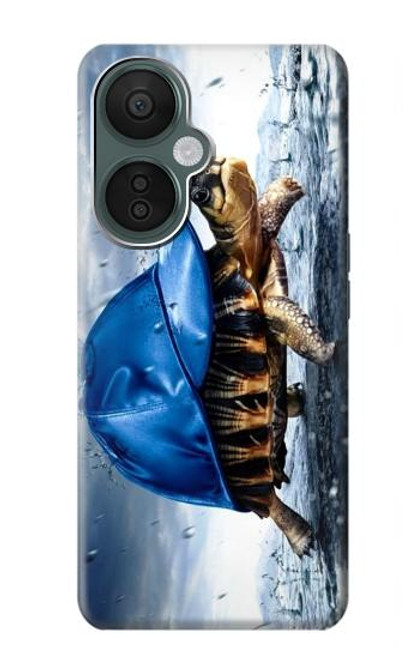 W0084 Turtle in the Rain Hard Case and Leather Flip Case For OnePlus Nord CE 3 Lite, Nord N30 5G