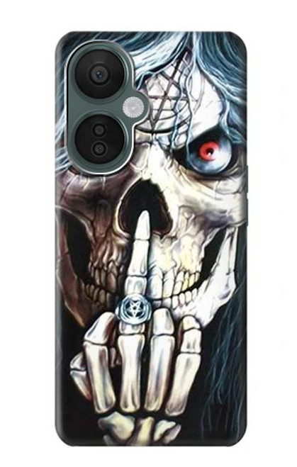 W0222 Skull Pentagram Hard Case and Leather Flip Case For OnePlus Nord CE 3 Lite, Nord N30 5G