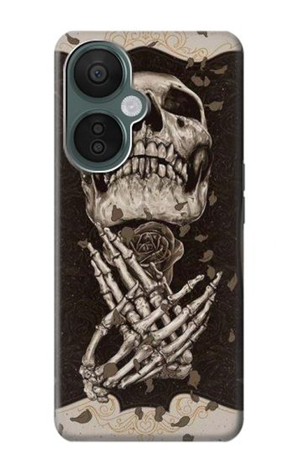 W1676 Skull Rose Hard Case and Leather Flip Case For OnePlus Nord CE 3 Lite, Nord N30 5G