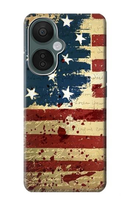 W2349 Old American Flag Hard Case and Leather Flip Case For OnePlus Nord CE 3 Lite, Nord N30 5G