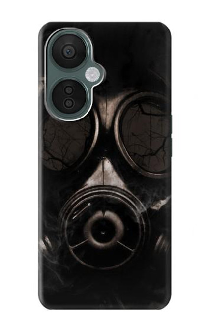 W2910 Gas Mask Hard Case and Leather Flip Case For OnePlus Nord CE 3 Lite, Nord N30 5G