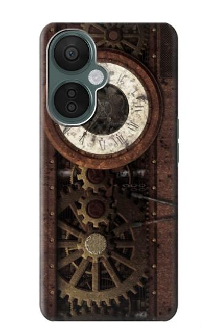 W3221 Steampunk Clock Gears Hard Case and Leather Flip Case For OnePlus Nord CE 3 Lite, Nord N30 5G
