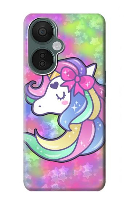 W3264 Pastel Unicorn Hard Case and Leather Flip Case For OnePlus Nord CE 3 Lite, Nord N30 5G