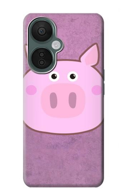 W3269 Pig Cartoon Hard Case and Leather Flip Case For OnePlus Nord CE 3 Lite, Nord N30 5G