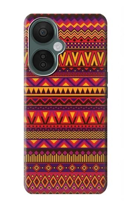 W3404 Aztecs Pattern Hard Case and Leather Flip Case For OnePlus Nord CE 3 Lite, Nord N30 5G