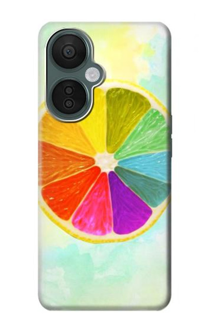 W3493 Colorful Lemon Hard Case and Leather Flip Case For OnePlus Nord CE 3 Lite, Nord N30 5G